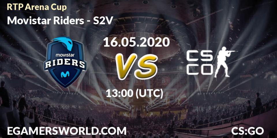 Prognose für das Spiel Movistar Riders VS S2V. 16.05.20. CS2 (CS:GO) - RTP Arena 2020