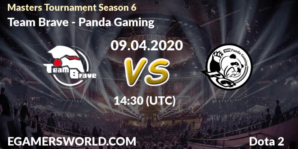 Prognose für das Spiel Team Brave VS Panda Gaming. 10.04.2020 at 13:30. Dota 2 - Masters Tournament Season 6