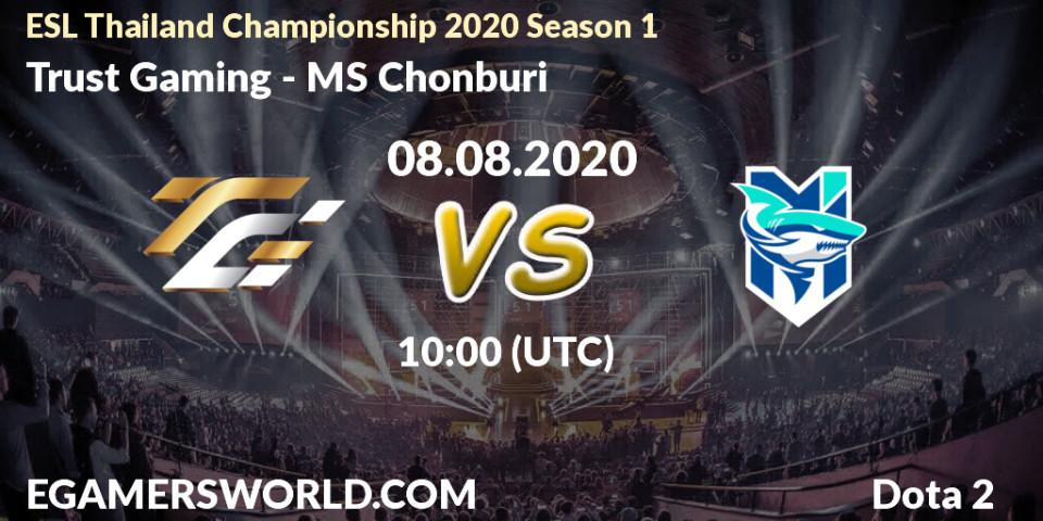 Prognose für das Spiel Trust Gaming VS MS Chonburi. 07.08.2020 at 10:08. Dota 2 - ESL Thailand Championship 2020 Season 1