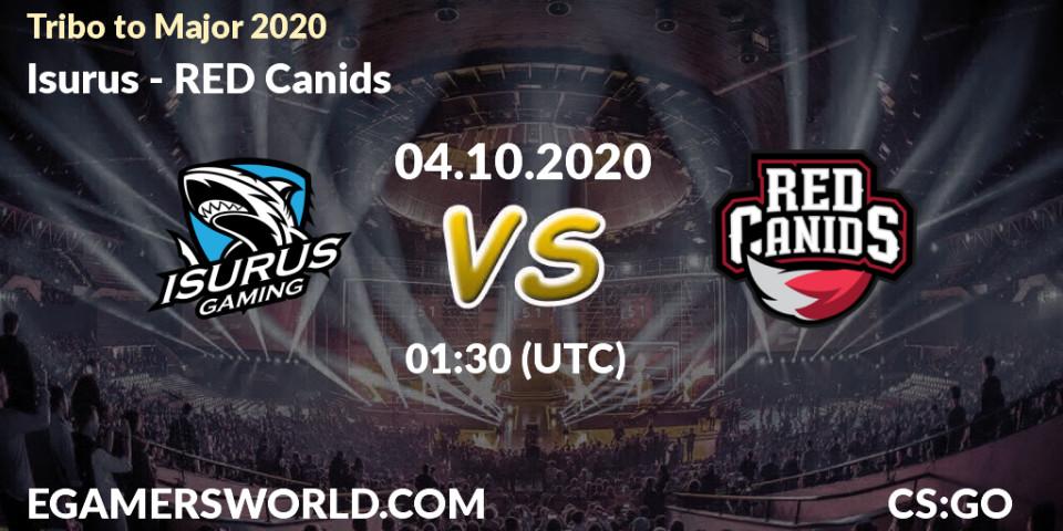 Prognose für das Spiel Isurus VS RED Canids. 04.10.20. CS2 (CS:GO) - Tribo to Major 2020