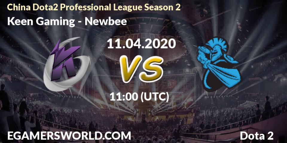 Prognose für das Spiel Keen Gaming VS Newbee. 11.04.20. Dota 2 - China Dota2 Professional League Season 2