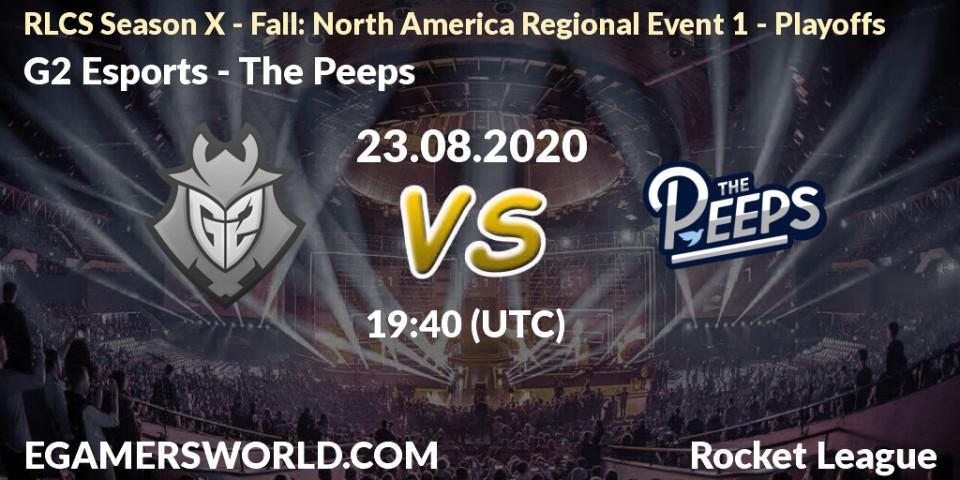 Prognose für das Spiel G2 Esports VS The Peeps. 23.08.20. Rocket League - RLCS Season X - Fall: North America Regional Event 1 - Playoffs