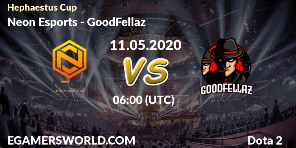 Prognose für das Spiel Neon Esports VS GoodFellaz. 11.05.20. Dota 2 - Hephaestus Cup