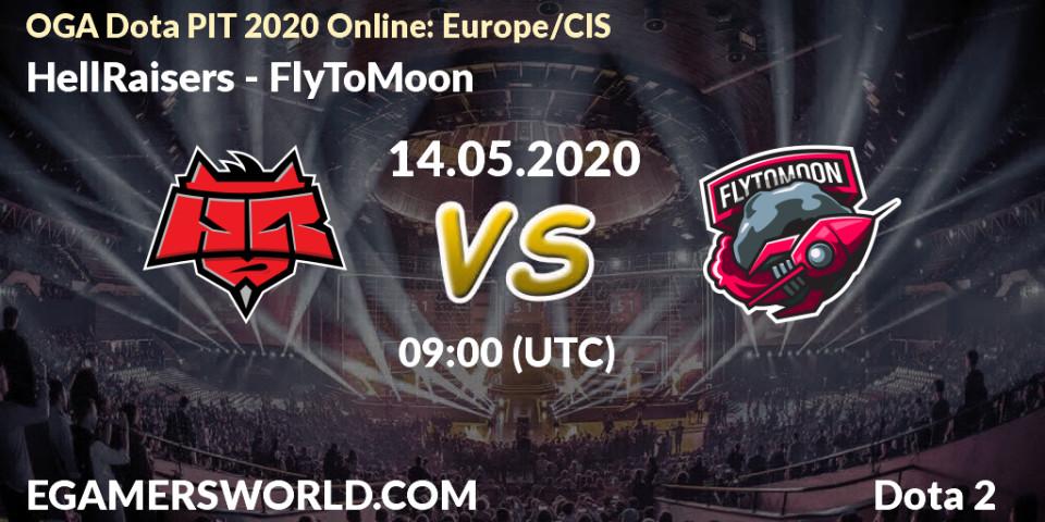 Prognose für das Spiel HellRaisers VS FlyToMoon. 14.05.20. Dota 2 - OGA Dota PIT 2020 Online: Europe/CIS