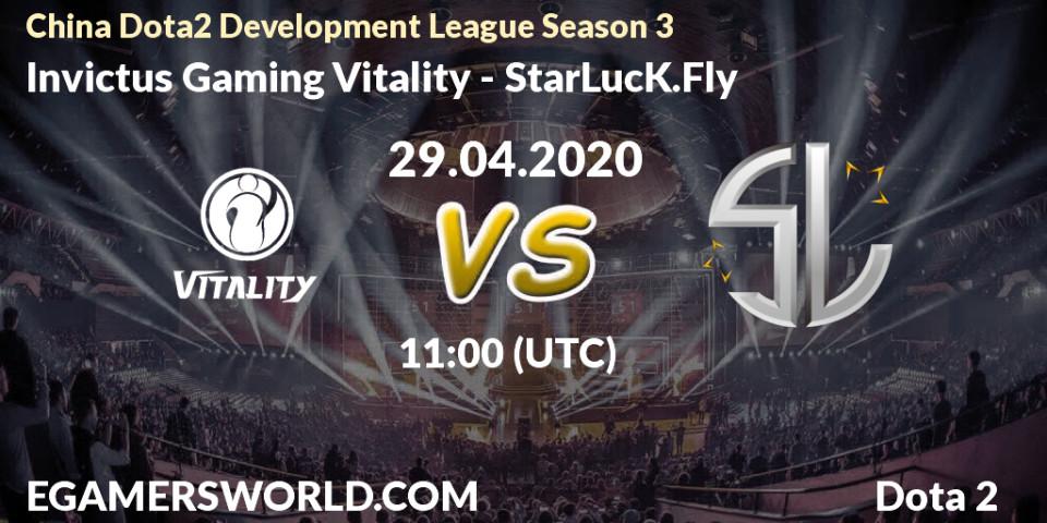 Prognose für das Spiel Invictus Gaming Vitality VS StarLucK.Fly. 29.04.20. Dota 2 - China Dota2 Development League Season 3