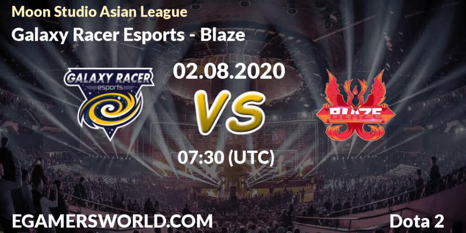 Prognose für das Spiel Galaxy Racer Esports VS Blaze. 02.08.20. Dota 2 - Moon Studio Asian League