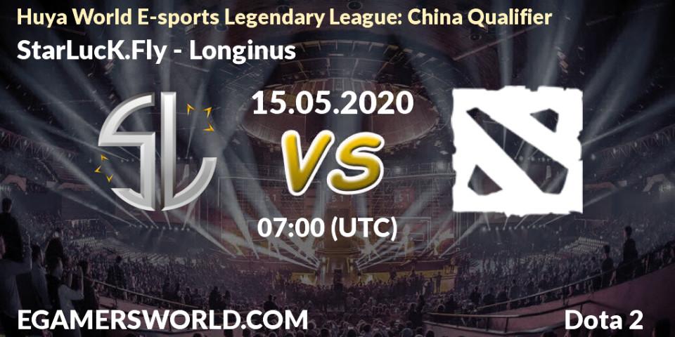 Prognose für das Spiel StarLucK.Fly VS Longinus. 15.05.20. Dota 2 - Huya World E-sports Legendary League: China Qualifier
