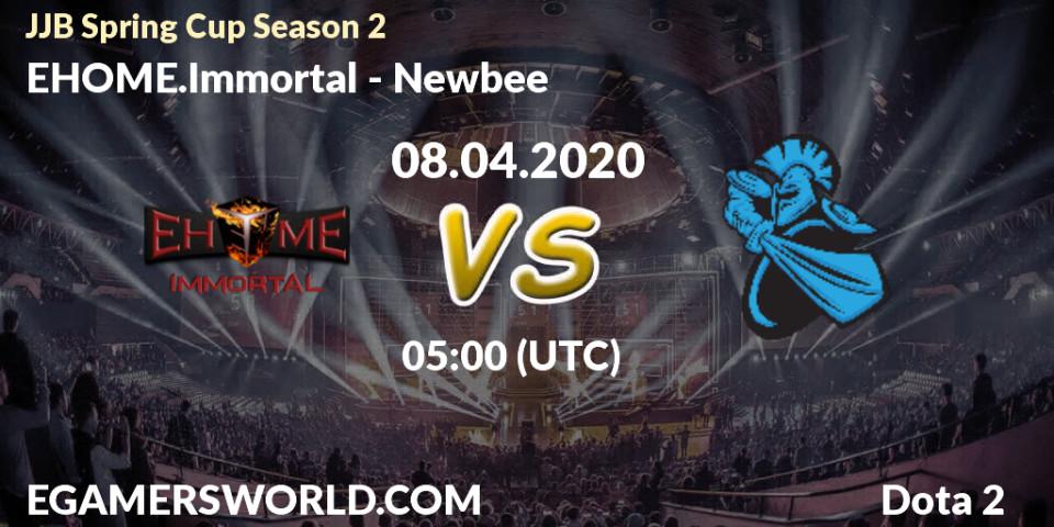 Prognose für das Spiel EHOME.Immortal VS Newbee. 06.04.20. Dota 2 - JJB Spring Cup Season 2