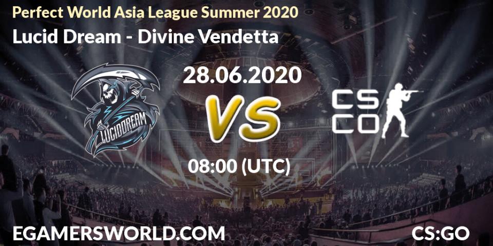 Prognose für das Spiel Lucid Dream VS Divine Vendetta. 28.06.20. CS2 (CS:GO) - Perfect World Asia League Summer 2020