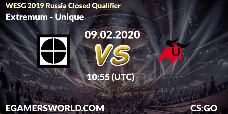 Prognose für das Spiel Extremum VS Unique. 09.02.2020 at 10:55. Counter-Strike (CS2) - WESG 2019 Russia Closed Qualifier