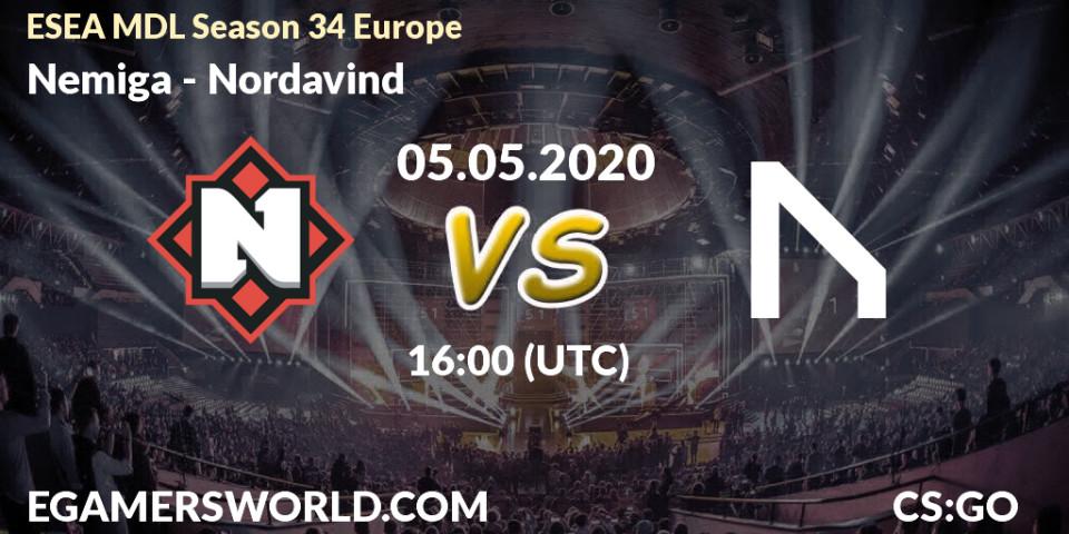 Prognose für das Spiel Nemiga VS Nordavind. 26.05.20. CS2 (CS:GO) - ESEA MDL Season 34 Europe