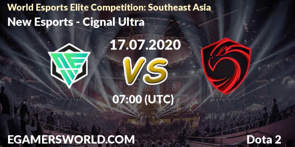 Prognose für das Spiel New Esports VS Cignal Ultra. 17.07.2020 at 07:34. Dota 2 - World Esports Elite Competition: Southeast Asia