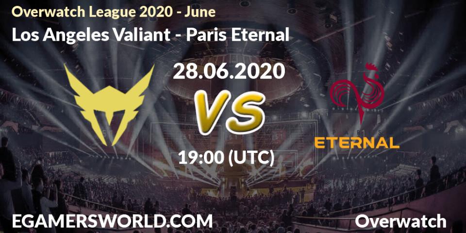 Prognose für das Spiel Los Angeles Valiant VS Paris Eternal. 28.06.2020 at 19:00. Overwatch - Overwatch League 2020 - June