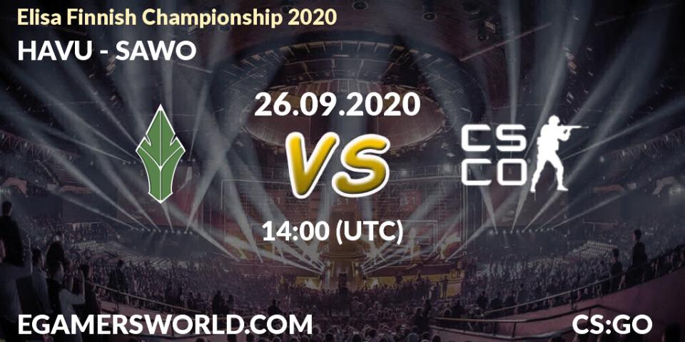 Prognose für das Spiel HAVU VS SAWO. 26.09.2020 at 14:00. Counter-Strike (CS2) - Elisa Finnish Championship 2020