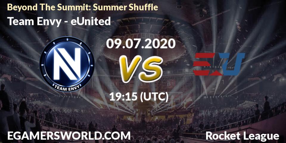 Prognose für das Spiel Team Envy VS eUnited. 09.07.2020 at 19:15. Rocket League - Beyond The Summit: Summer Shuffle