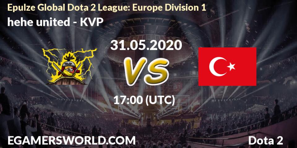 Prognose für das Spiel hehe united VS KVP. 31.05.20. Dota 2 - Epulze Global Dota 2 League: Europe Division 1