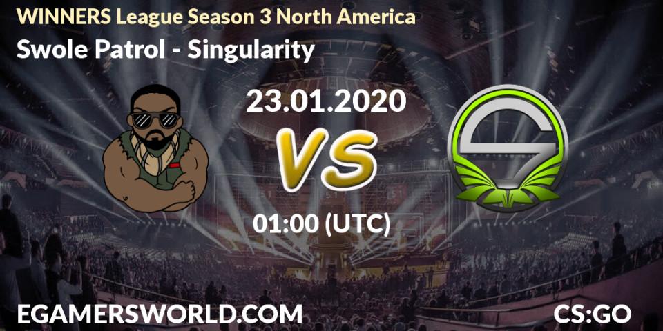 Prognose für das Spiel Swole Patrol VS Singularity. 23.01.20. CS2 (CS:GO) - WINNERS League Season 3 North America