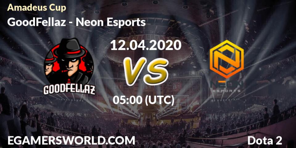 Prognose für das Spiel GoodFellaz VS Neon Esports. 12.04.2020 at 05:10. Dota 2 - Amadeus Cup
