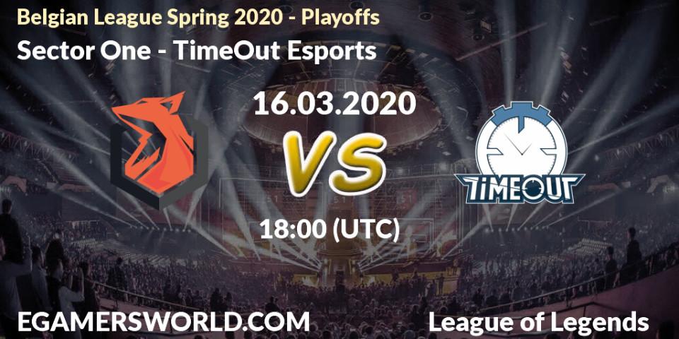 Prognose für das Spiel Sector One VS TimeOut Esports. 23.03.20. LoL - Belgian League Spring 2020 - Playoffs
