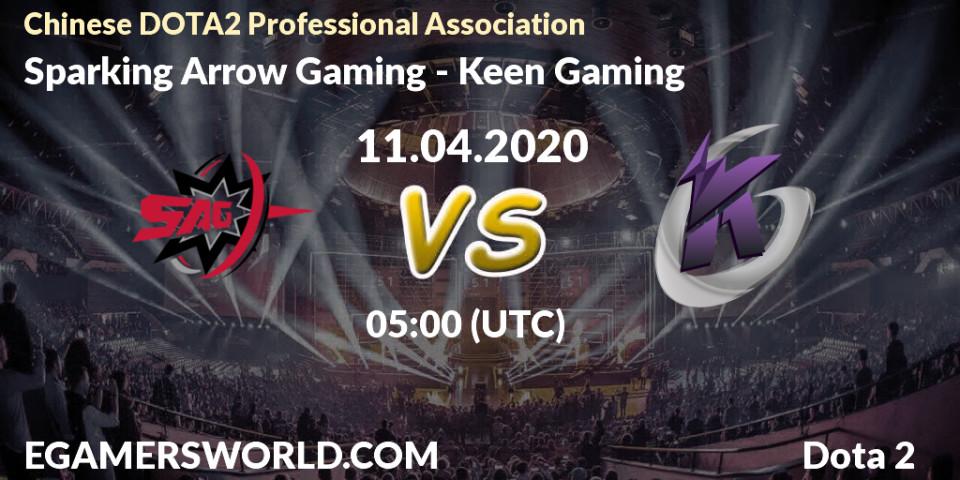 Prognose für das Spiel Sparking Arrow Gaming VS Keen Gaming. 11.04.20. Dota 2 - CDA League Season 1