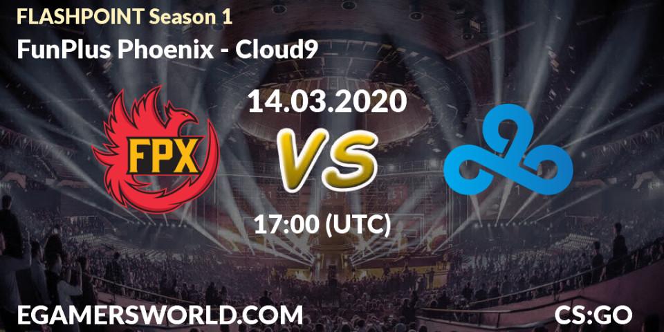Prognose für das Spiel FunPlus Phoenix VS Cloud9. 15.03.2020 at 22:00. Counter-Strike (CS2) - FLASHPOINT Season 1