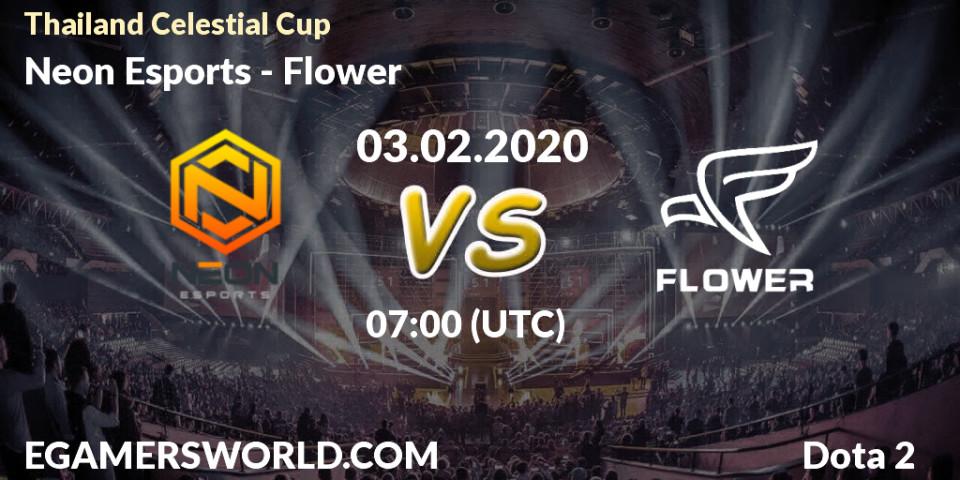 Prognose für das Spiel Neon Esports VS Flower. 03.02.20. Dota 2 - Thailand Celestial Cup
