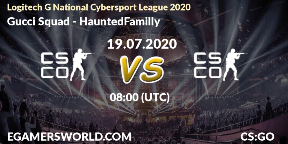 Prognose für das Spiel Gucci Squad VS HauntedFamilly. 19.07.2020 at 08:00. Counter-Strike (CS2) - Logitech G National Cybersport League 2020