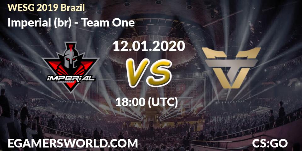 Prognose für das Spiel Imperial (br) VS Team One. 12.01.20. CS2 (CS:GO) - WESG 2019 Brazil Online