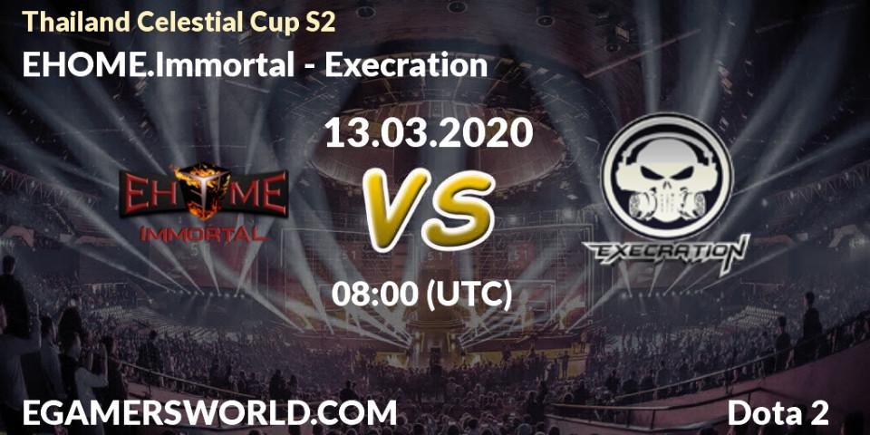 Prognose für das Spiel EHOME.Immortal VS Execration. 13.03.2020 at 08:23. Dota 2 - Thailand Celestial Cup S2