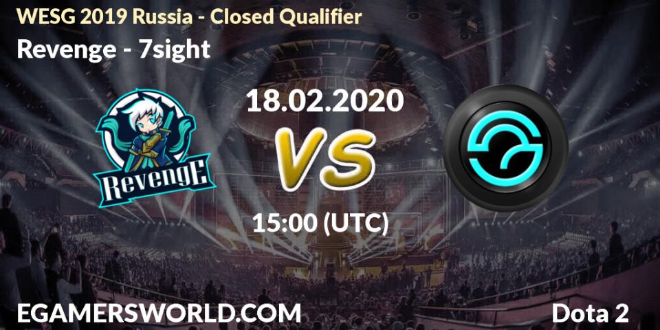 Prognose für das Spiel Revenge VS 7sight. 18.02.20. Dota 2 - WESG 2019 Russia - Closed Qualifier