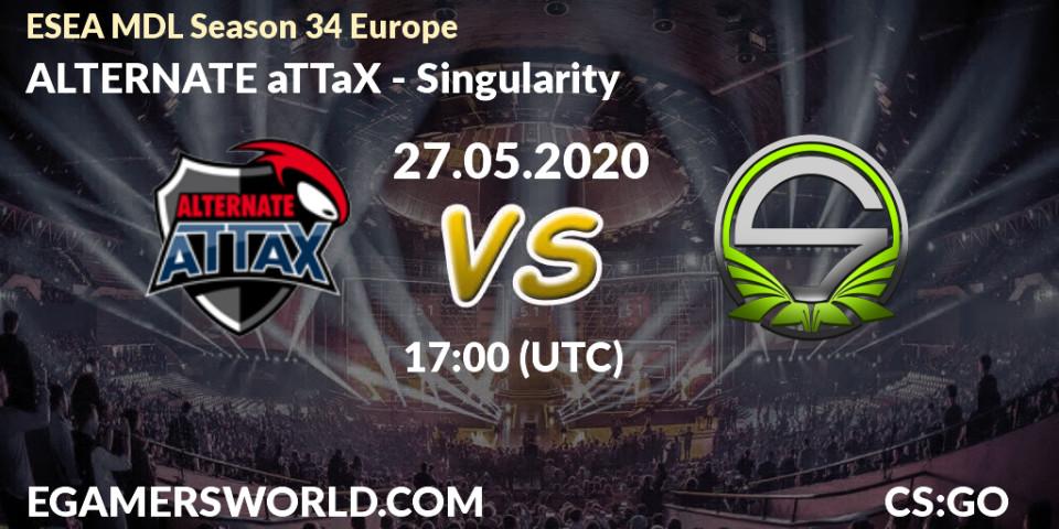 Prognose für das Spiel ALTERNATE aTTaX VS Singularity. 10.06.20. CS2 (CS:GO) - ESEA MDL Season 34 Europe
