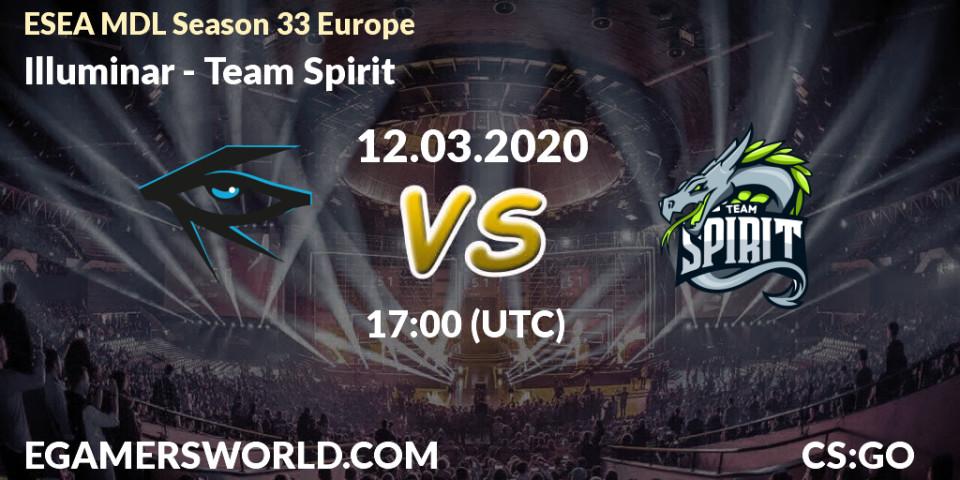 Prognose für das Spiel Illuminar VS Team Spirit. 12.03.2020 at 17:10. Counter-Strike (CS2) - ESEA MDL Season 33 Europe