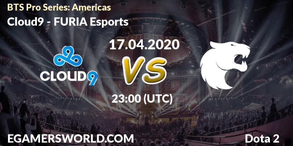 Prognose für das Spiel Cloud9 VS FURIA Esports. 17.04.20. Dota 2 - BTS Pro Series: Americas