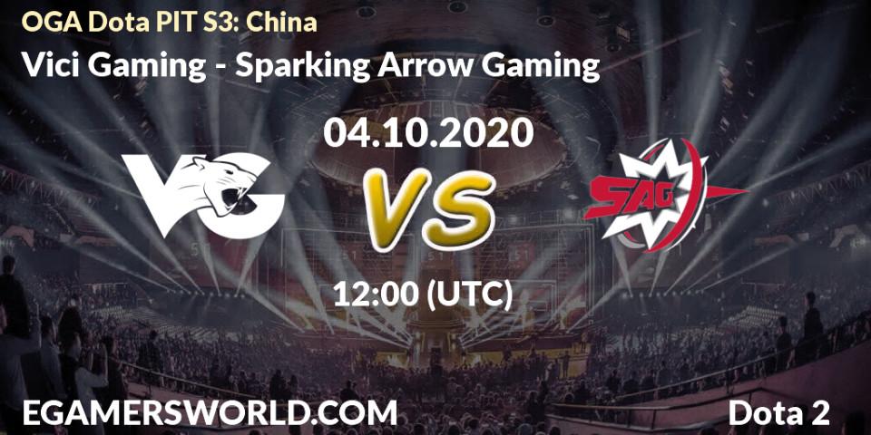 Prognose für das Spiel Vici Gaming VS Sparking Arrow Gaming. 04.10.2020 at 11:30. Dota 2 - OGA Dota PIT Season 3: China