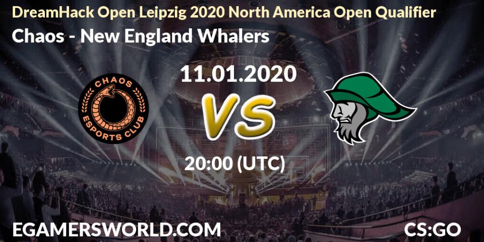 Prognose für das Spiel Chaos VS New England Whalers. 11.01.2020 at 20:15. Counter-Strike (CS2) - DreamHack Open Leipzig 2020 North America Open Qualifier