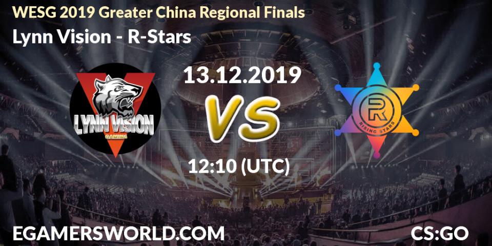 Prognose für das Spiel Lynn Vision VS R-Stars. 13.12.19. CS2 (CS:GO) - WESG 2019 Greater China Regional Finals