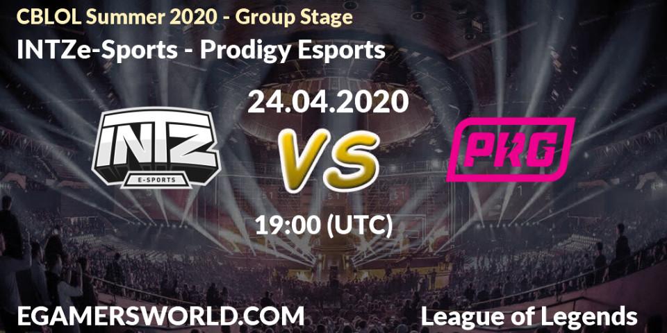 Prognose für das Spiel INTZ e-Sports VS Prodigy Esports. 24.04.20. LoL - CBLOL Summer 2020 - Group Stage