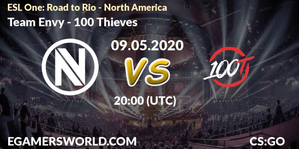 Prognose für das Spiel Team Envy VS 100 Thieves. 09.05.20. CS2 (CS:GO) - ESL One: Road to Rio - North America