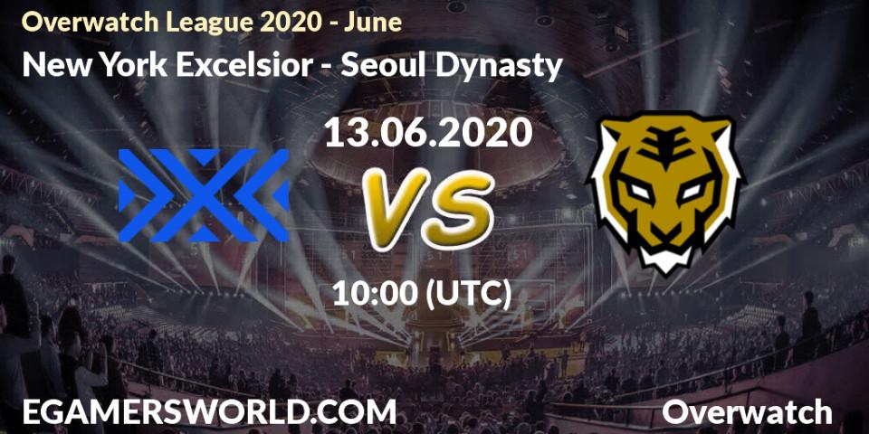 Prognose für das Spiel New York Excelsior VS Seoul Dynasty. 13.06.2020 at 10:00. Overwatch - Overwatch League 2020 - June