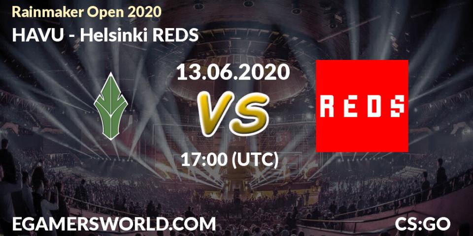 Prognose für das Spiel HAVU VS Helsinki REDS. 13.06.20. CS2 (CS:GO) - Rainmaker Open 2020