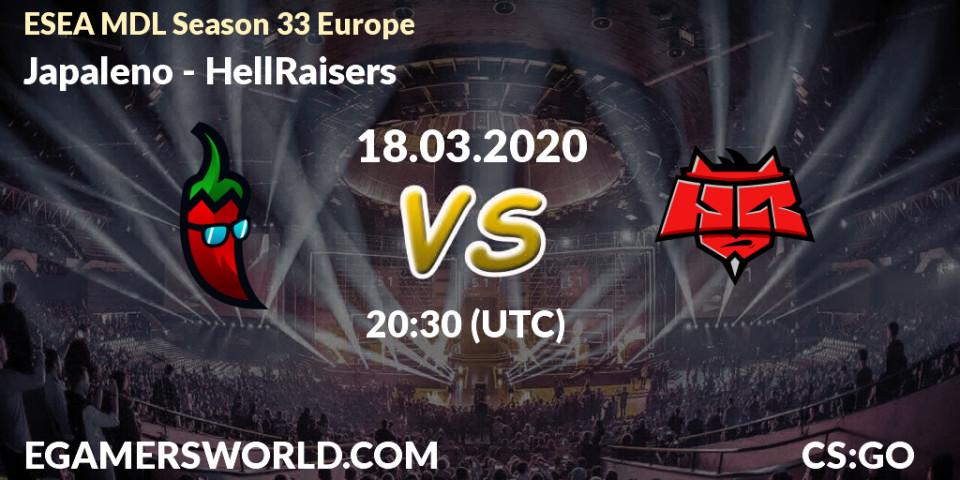 Prognose für das Spiel Japaleno VS HellRaisers. 18.03.2020 at 20:40. Counter-Strike (CS2) - ESEA MDL Season 33 Europe