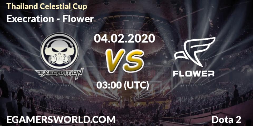 Prognose für das Spiel Execration VS Flower. 04.02.20. Dota 2 - Thailand Celestial Cup