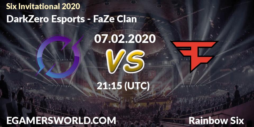 Prognose für das Spiel DarkZero Esports VS FaZe Clan. 07.02.20. Rainbow Six - Six Invitational 2020