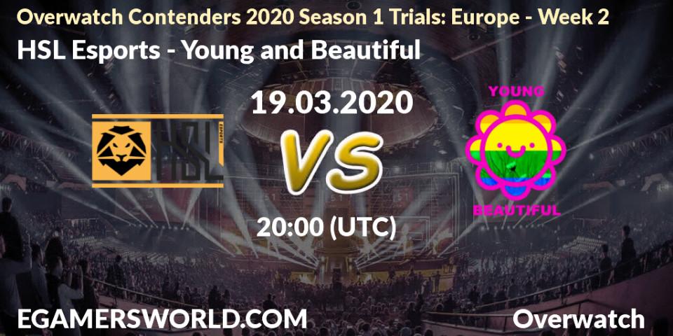 Prognose für das Spiel HSL Esports VS Young and Beautiful. 19.03.20. Overwatch - Overwatch Contenders 2020 Season 1 Trials: Europe - Week 2