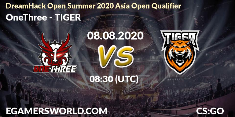 Prognose für das Spiel OneThree VS TIGER. 08.08.20. CS2 (CS:GO) - DreamHack Open Summer 2020 Asia Open Qualifier
