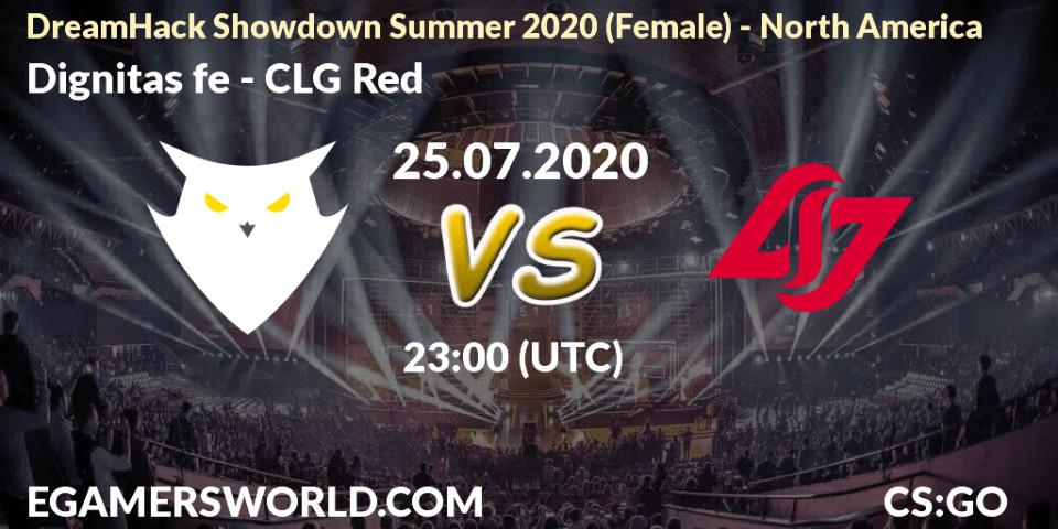 Prognose für das Spiel Dignitas fe VS CLG Red. 25.07.20. CS2 (CS:GO) - DreamHack Showdown Summer 2020 (Female) - North America