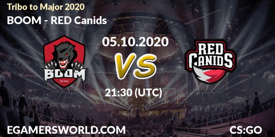 Prognose für das Spiel BOOM VS RED Canids. 05.10.20. CS2 (CS:GO) - Tribo to Major 2020