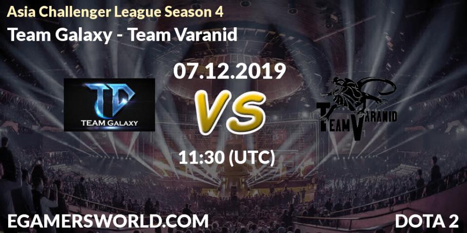 Prognose für das Spiel Team Galaxy VS Team Varanid. 07.12.19. Dota 2 - Asia Challenger League Season 4