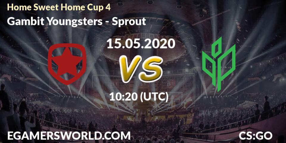 Prognose für das Spiel Gambit Youngsters VS Sprout. 15.05.20. CS2 (CS:GO) - #Home Sweet Home Cup 4