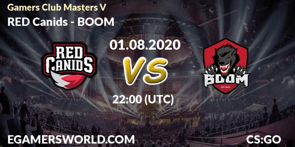 Prognose für das Spiel RED Canids VS BOOM. 01.08.2020 at 23:00. Counter-Strike (CS2) - Gamers Club Masters V